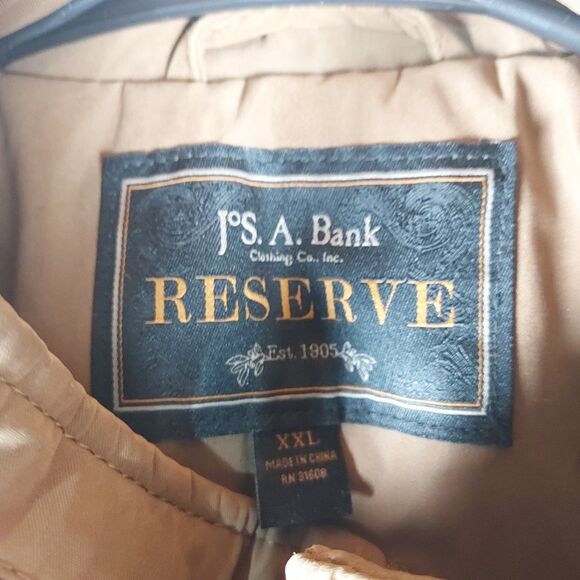 JoS. A. Bank Reserve XXL Outdoor Coat Jacket Tan Khaki Heavy Duty Field Style - Picture 7 of 12